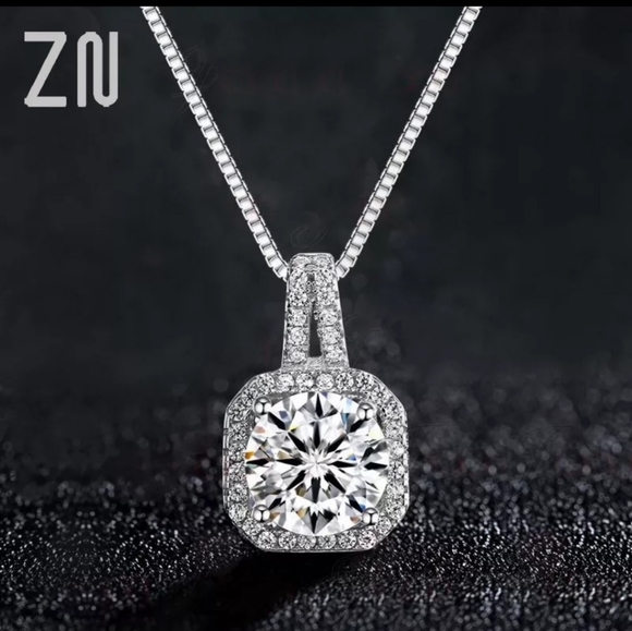 Cubic zirconia pendant necklace - Picture 1 of 5